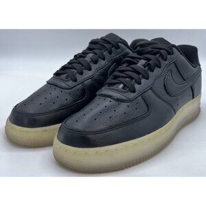 Nike By You Air Force 1 Low Black Leather Translucent Glow Bottoms Men’s Size 7